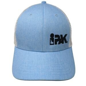 iPAK Snapback Trucker Hat Blue One Size Adjustable Mesh Back Big Accesoories